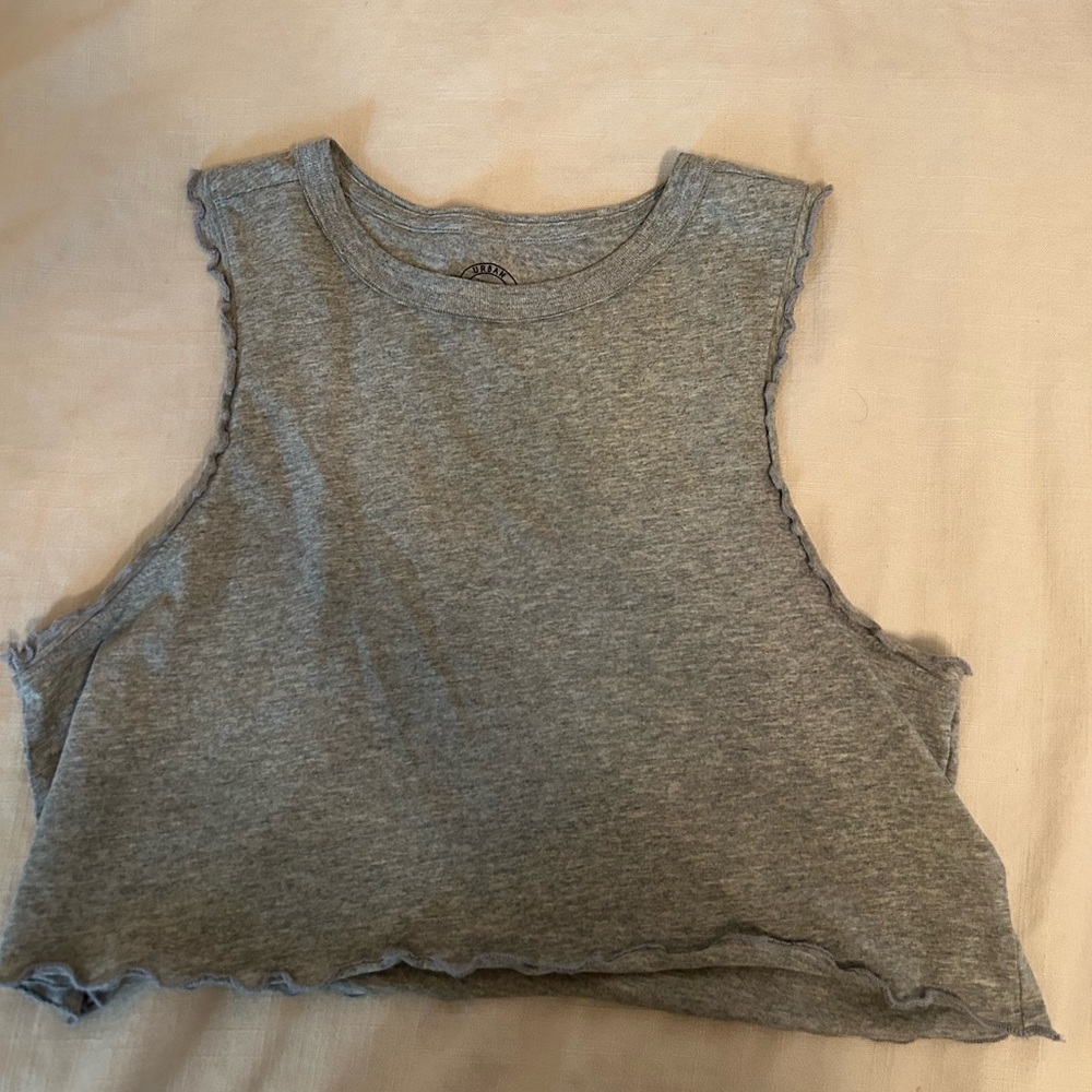 Urban outfitters cropped muscle tank top lettuce trip edge